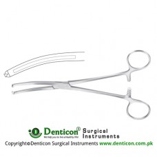 Maingot Hysterectomy Forcep Curved - 1 x 2 Teeth Stainless Steel, 20.5 cm - 8"